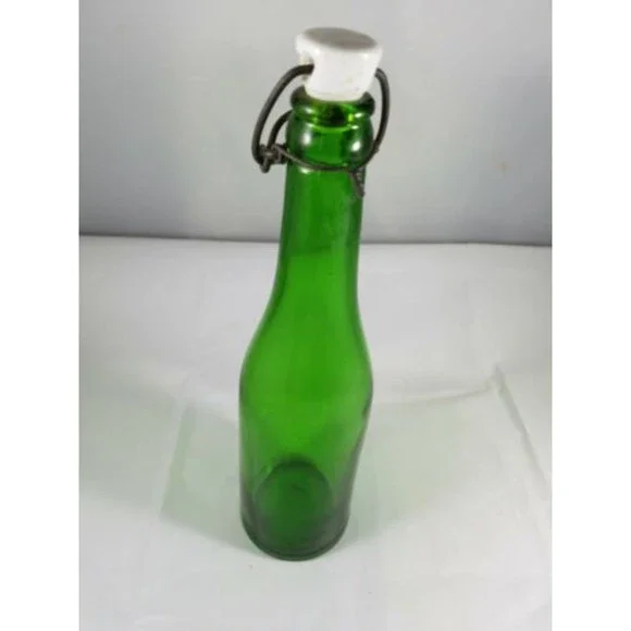 Unknown | Accents | Green Glass Wine Bottle Wclamp Down Cap 26n On